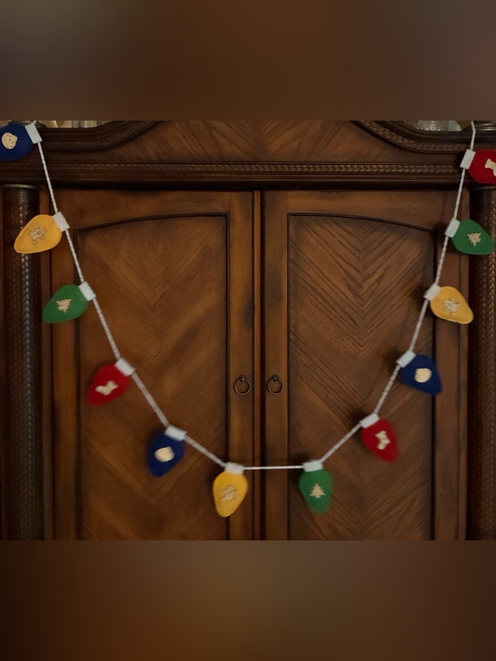 Holiday Lights Garland (with wooden accents)